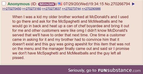 Anon orders a McSpaghetti