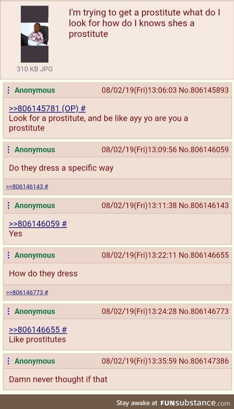 Anon wants to hire a prostitute