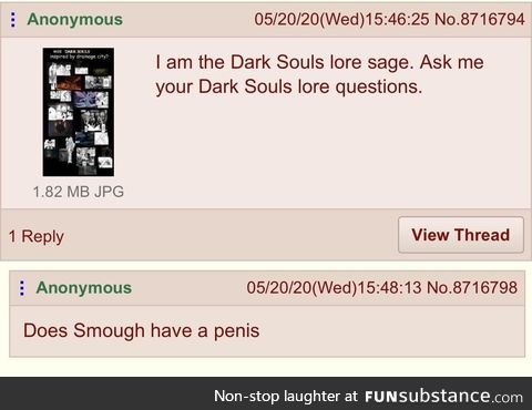 Anon asking the real questions