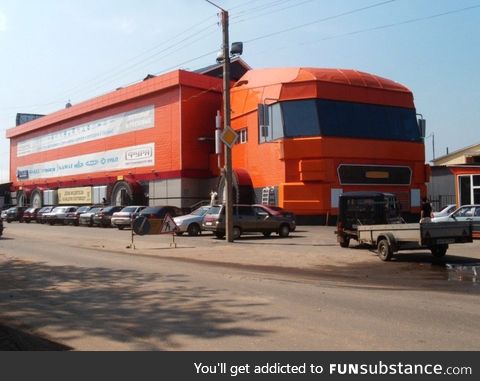 An auto part store in Russia