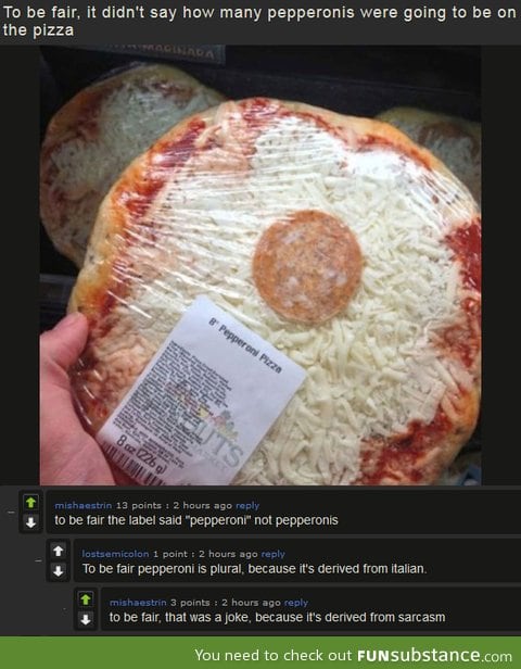 Pepperoni pizza