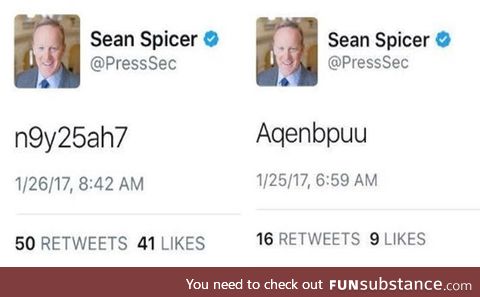 Let us never forget when the White House press secretary posted his password publicly two