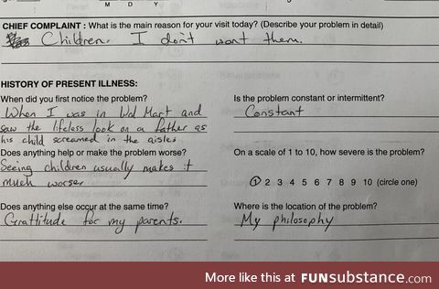 Fiance is going in for a vasectomy today. This is his official paperwork