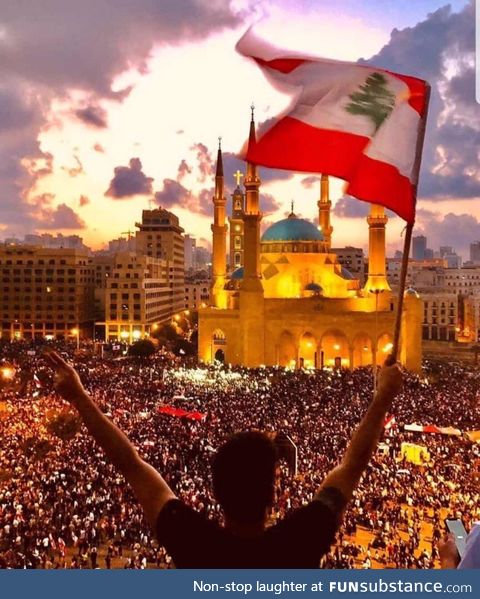 Day 6, over a million protesters gathered in major cities throughout Lebanon, still