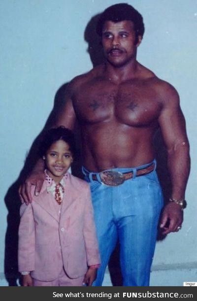 Rocky Johnson and his son, Dwayne
