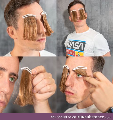 For fun I make fake products, meet the newest fall beauty trend - Bang Brows