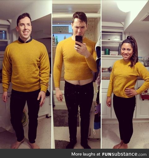 The many stages in my sweater's life