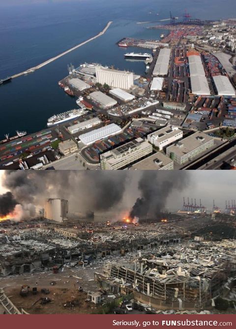 Beirut, before & after the blast