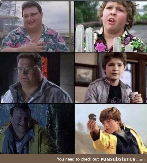 Dennis Nedrey was secretly cosplaying Goonies characters