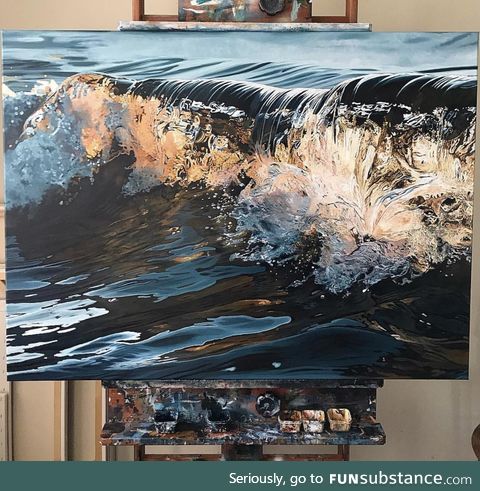 Quarantine days gave me time to complete my artwork ”the waves”