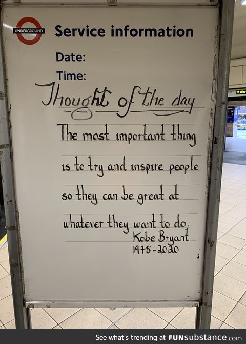 The most important thing is to try and inspire people so that they can be great in