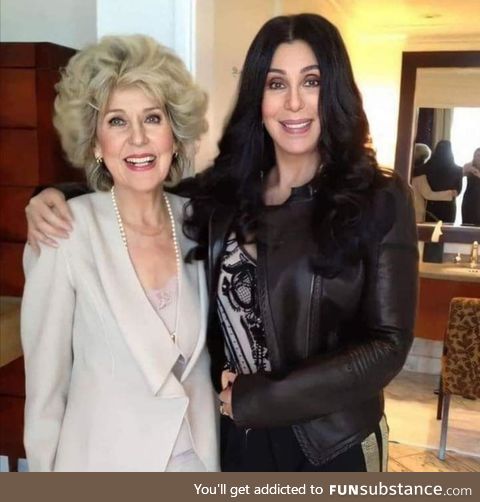 Cher at 74 and her Mommy at 94! Man, did she turn back time