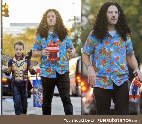 Paul Rudd’s daughter dressed as The Wasp and he dressed as...Weird Al Yankovic