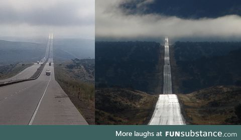 This stretch of Highway I-80 in Wyoming is known as the Highway to Heaven