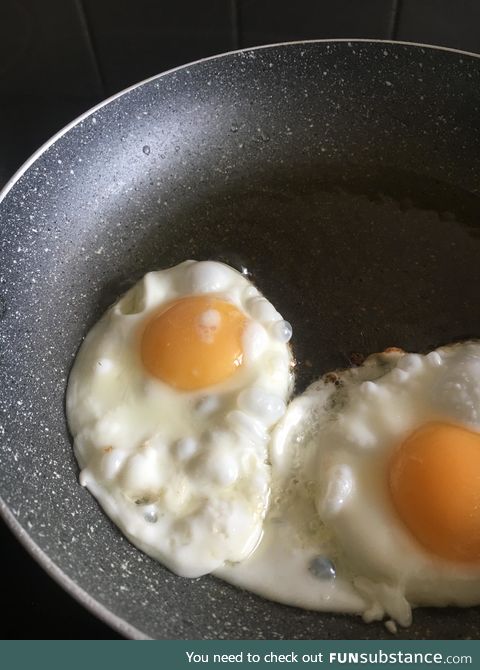 Tiny skull on my eggs this morning