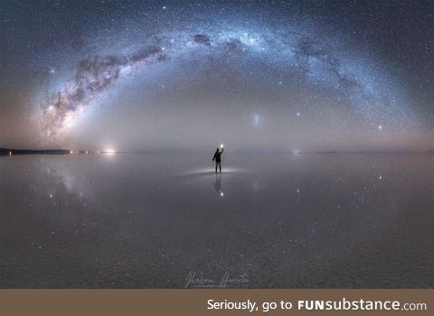 This image “Night Sky Reflections from the World's Largest Mirror” is NASA’s Photo