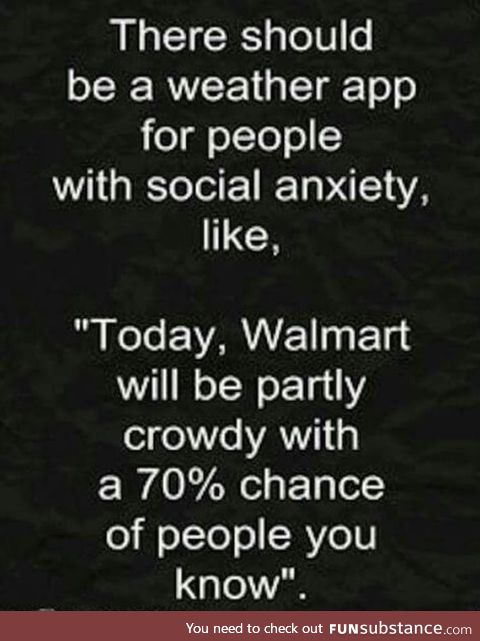 Weather app for people with social anxiety. Crowdy with a chance of people