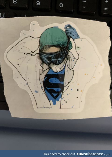 Someone was handing out these stickers at the hospital where I work today
