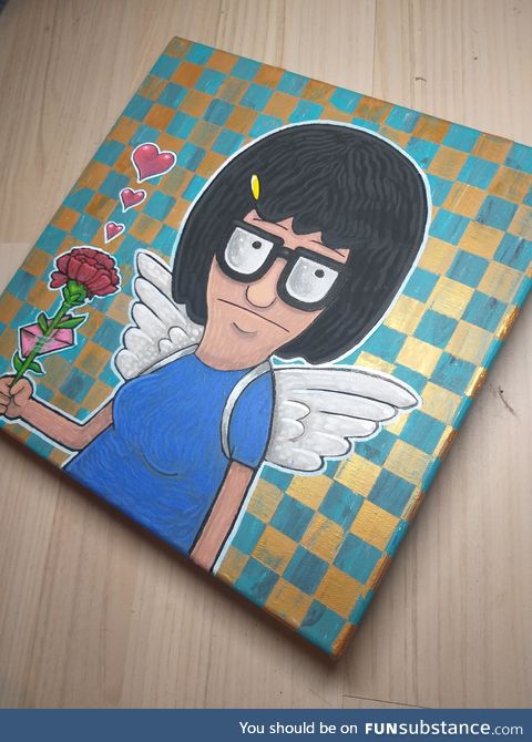 My first attempt at painting Tina Belcher