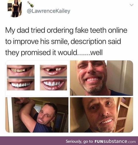 Hide the Pain Harolds teeth?