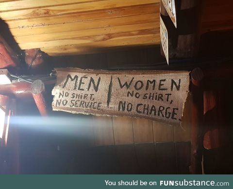 This sign in a bar in Costa Rica
