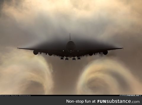 Airbus A380 approaching like a Mother Ship