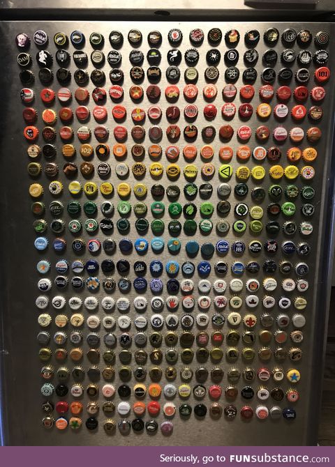 My bottle cap collection. Up to 366 different caps so far!