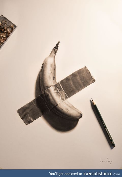 A cheaper banana - pencil on paper