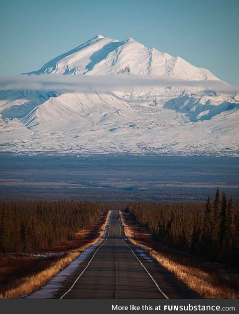 Lonely Road in Alaska