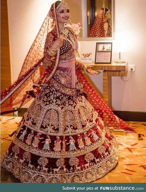 Can’t help but share this very beautiful Indian bride and her dress
