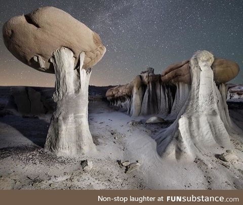 Bizarre rock formations in Ah-Shi-Sle-Pah, New Mexico