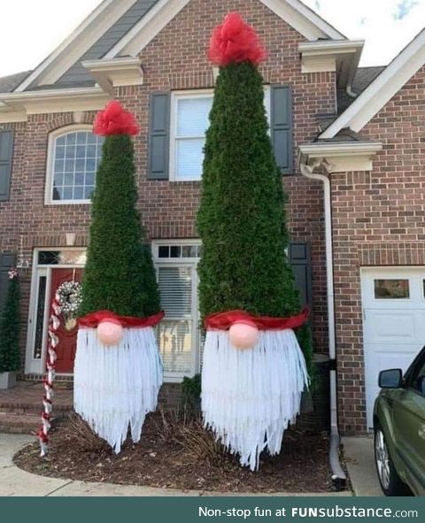 Neighbors taking this whole Christmas gnome trend overboard