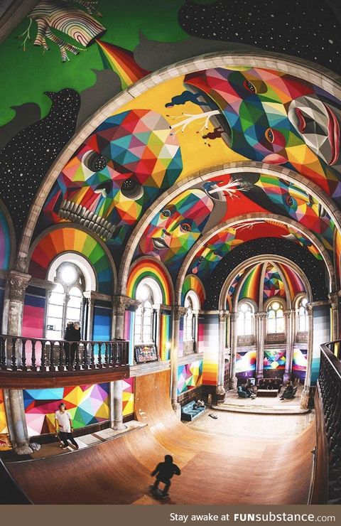 A 97 year old Spanish church repurposed into a skatepark. Righteous