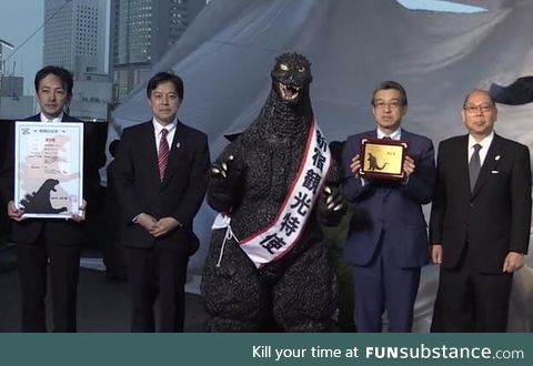 Godzilla has become a citizen of Japan