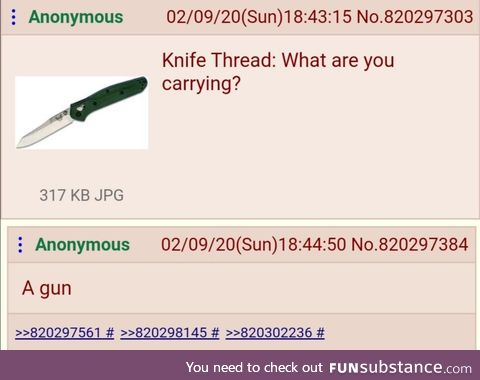 The knife thread