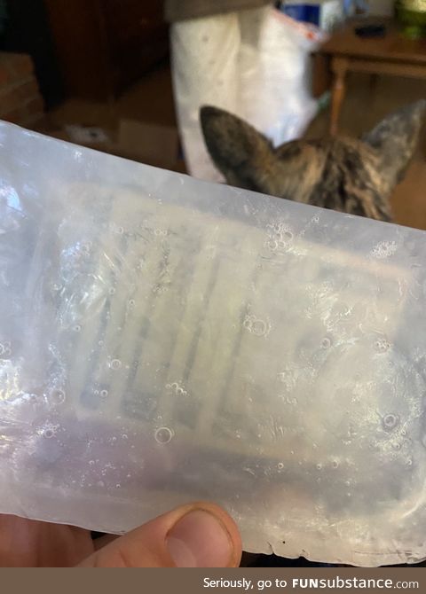 My mom got me cash...Inside a block of soap