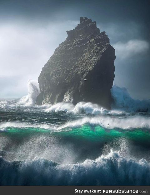 Waves off the coast of Iceland