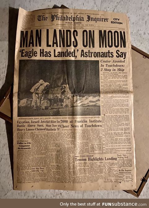 Found this behind a picture today! 7/21/69
