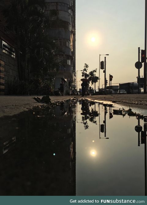 I took this photo when I found natural mirror of black and white