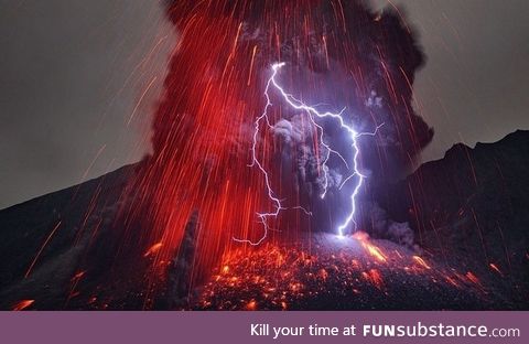 Volcanic lightning aka "dirty thunderstorms"