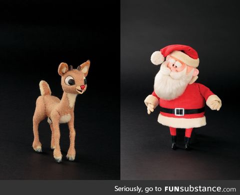 The only two surviving puppets from the "Rudolph" movie (1964). They sold for $287,500