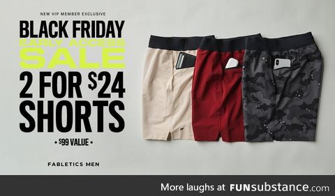 From working out to hanging out, Fabletics has you covered. Get 2 pairs of men’s shorts