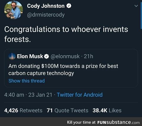 Or the "let's leave the ***ing oil in the ground" technology