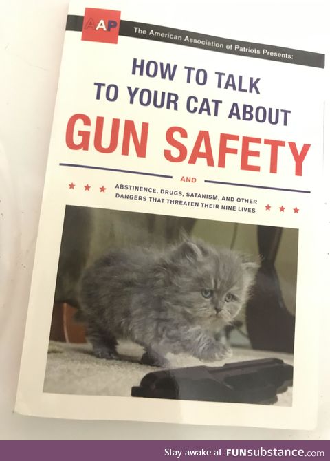 My neighbors are moving to Seattle tomorrow. We both like cats. They left me this book as