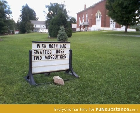 This was outside the church today!