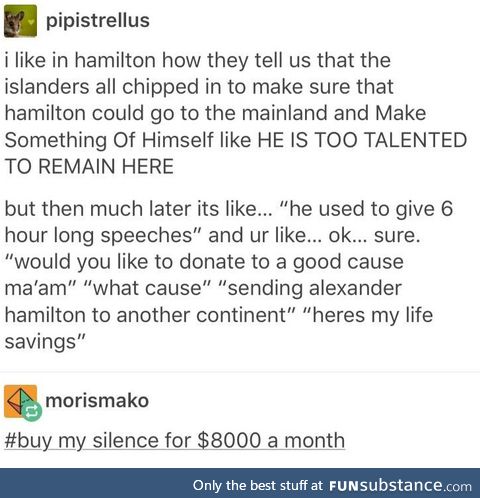 Hamilton was silenced