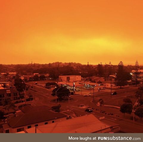 Port Macquarie, NSW during a bushfire