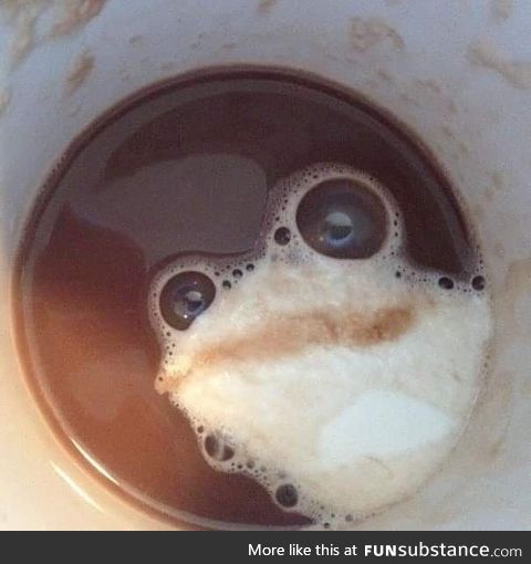 Frothy frog coffee