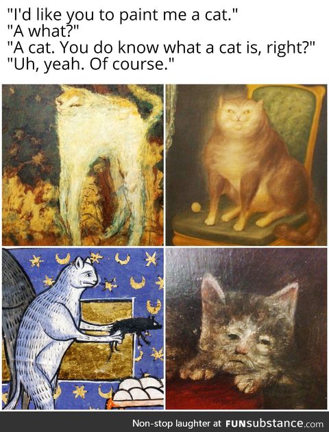 Medieval artists never saw gato IRL