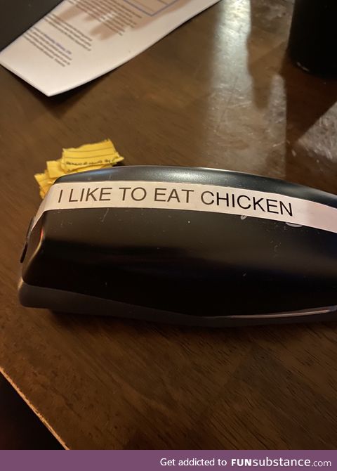 Kid discovered the label maker